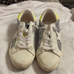 Vintage Havana White and Silver Sneakers